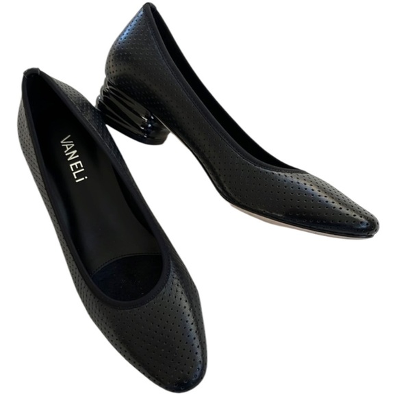 EUC VAN ELi Leather Low Heels - Picture 1 of 7